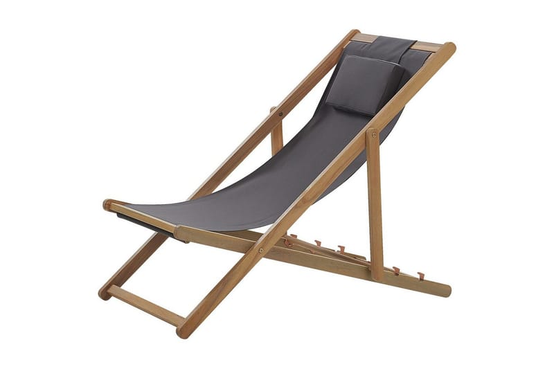 Solseng 2 erstatningsstoffer Avellino - Grå, lyst træ, flerfarvet - Havemøbler - Havestole - Solstole