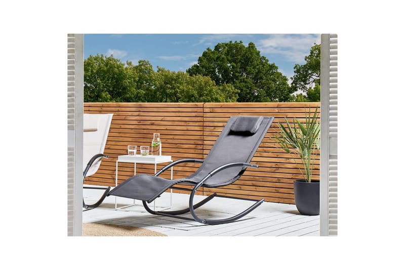 Solseng Carano II - Grå, sort - Havemøbler - Havestole - Solseng & solvogn