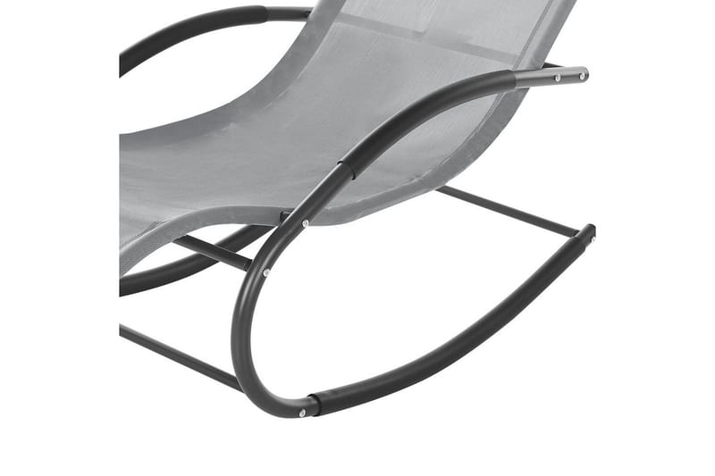 Solseng Carano II - Lys grå, sort - Havemøbler - Havestole - Solseng & solvogn