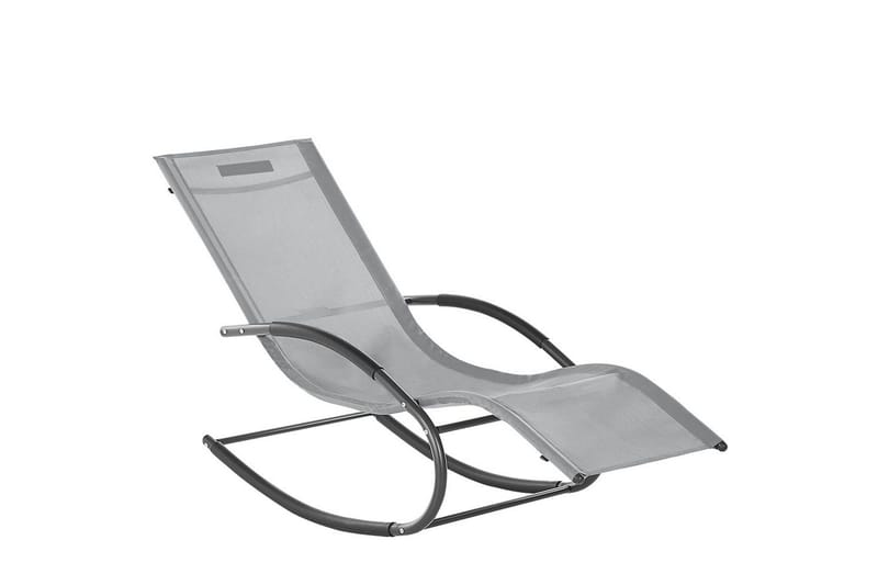 Solseng Carano II - Lys grå, sort - Havemøbler - Havestole - Solseng & solvogn
