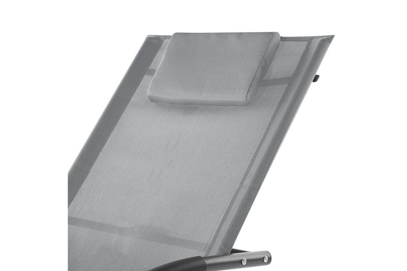 Solseng Carano II - Lys grå, sort - Havemøbler - Havestole - Solseng & solvogn