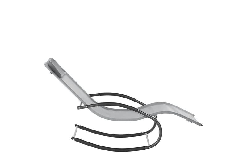 Solseng Carano II - Lys grå, sort - Havemøbler - Havestole - Solseng & solvogn