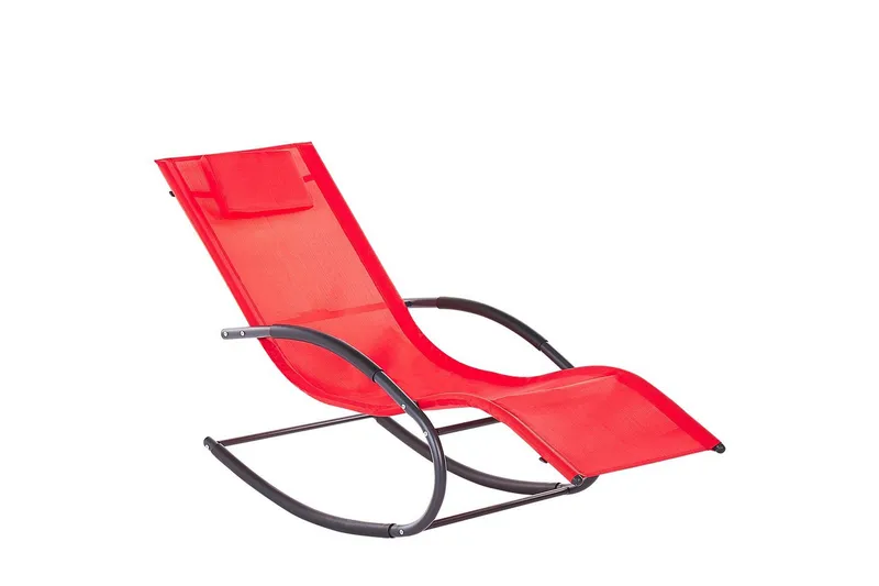 Solseng Carano II - Rød, Sort - Havemøbler - Havestole - Solseng & solvogn