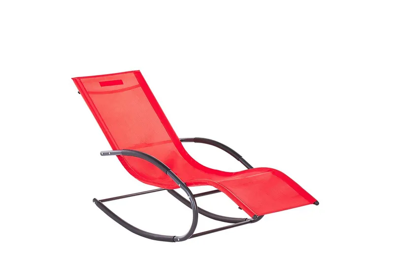 Solseng Carano II - Rød, Sort - Havemøbler - Havestole - Solseng & solvogn
