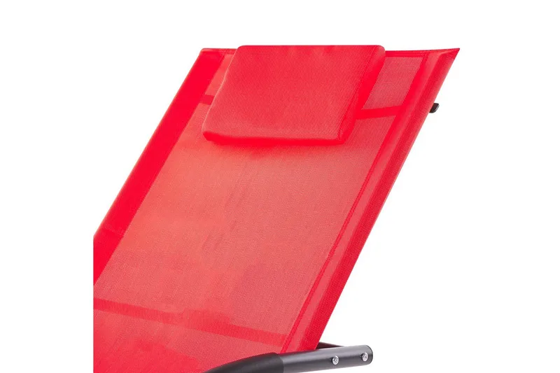 Solseng Carano II - Rød, Sort - Havemøbler - Havestole - Solseng & solvogn