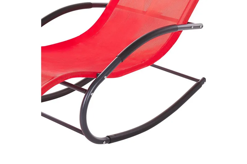Solseng Carano II - Rød, Sort - Havemøbler - Havestole - Solseng & solvogn