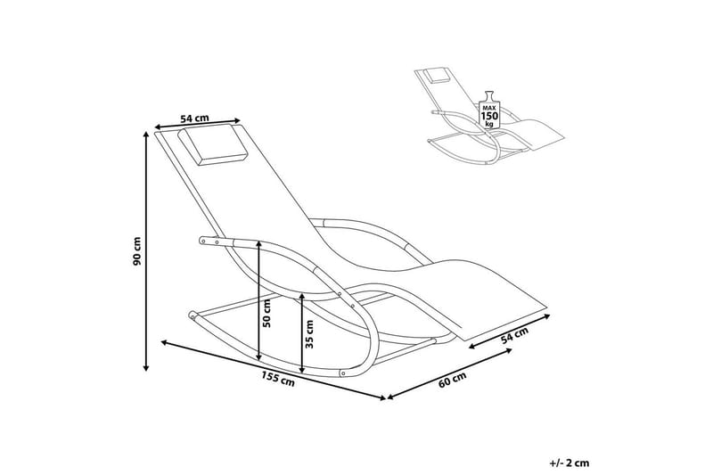 Solseng Carano II - Sort - Havemøbler - Havestole - Solseng & solvogn
