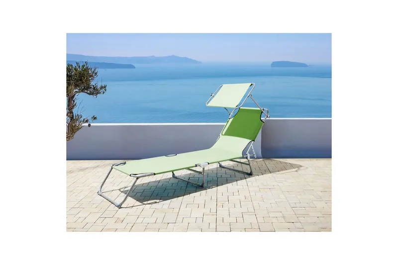 Solseng Foligno - Grøn, Sølv - Havemøbler - Havestole - Solseng & solvogn