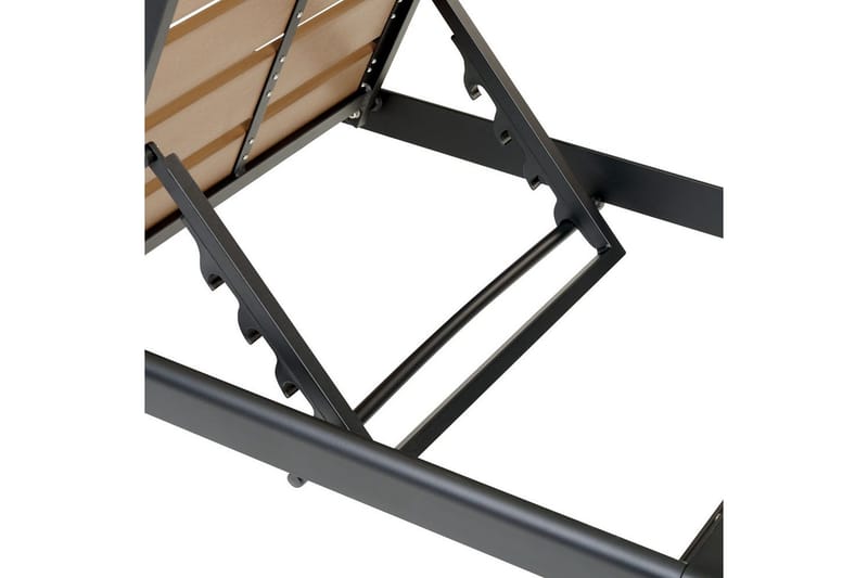 Solseng Nardo - Lys træ, sort, Lyst træ, sort - Havemøbler - Havestole - Solseng & solvogn