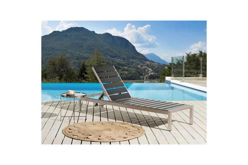 Solseng Nardo - Sort, Sølv - Havemøbler - Havestole - Solseng & solvogn