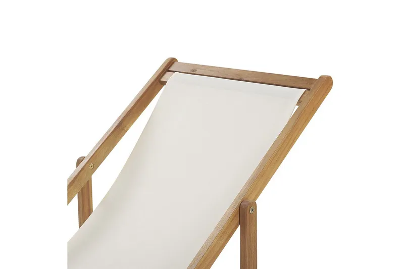 Solseng sæt á 2 Anzio - lyst træ/off-white dyremønster - Havemøbler - Havestole - Solstole