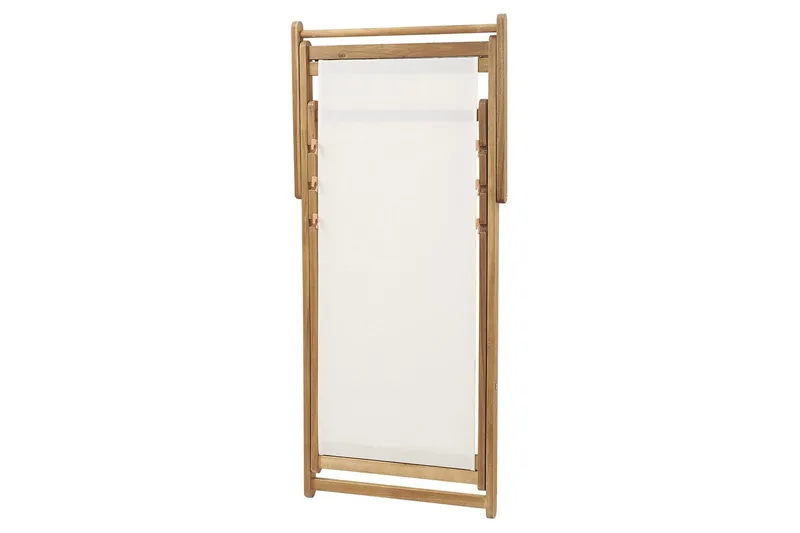 Solseng sæt á 2 Anzio - lyst træ/off-white dyremønster - Havemøbler - Havestole - Solstole