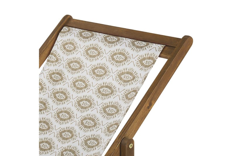 Solseng sæt á 2 Anzio - lyst træ/off-white/beige - Havemøbler - Havestole - Solstole