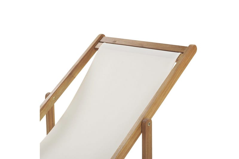 Solseng sæt á 2 Anzio - lyst træ/off-white/blå palmebladsmønster - Havemøbler - Havestole - Solstole