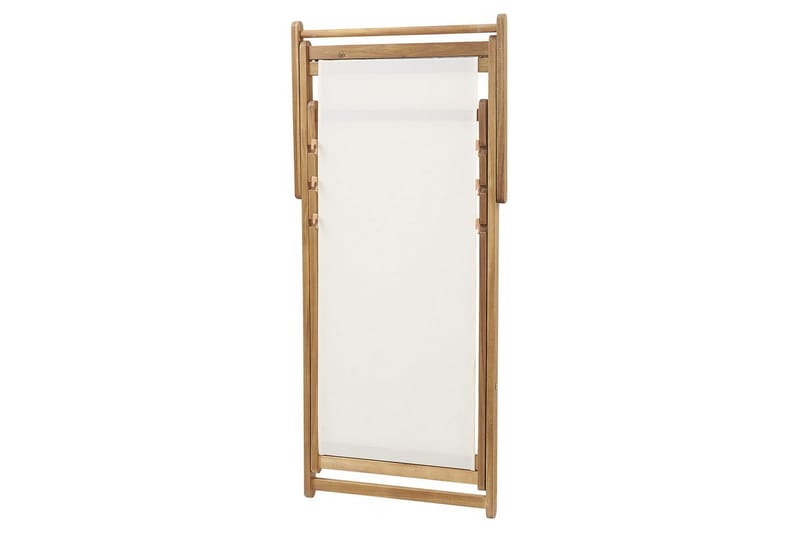 Solseng sæt á 2 Anzio - lyst træ/off-white/blå palmebladsmønster - Havemøbler - Havestole - Solstole