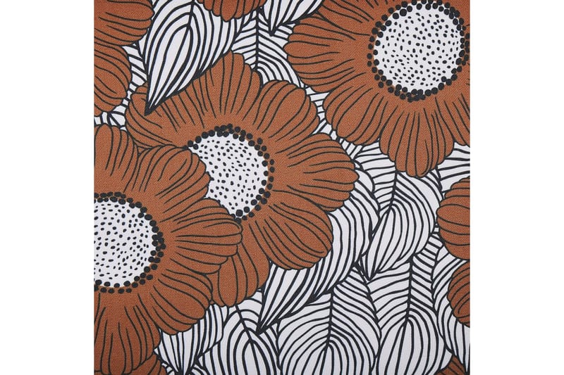 Solseng sæt á 2 Anzio - mørkt træ/off-white valmuemønster - Havemøbler - Havestole - Solstole