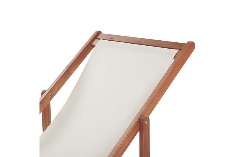 Solseng sæt á 2 Anzio - mørkt træ/off-white pelikanmønster - Havemøbler - Havestole - Solstole