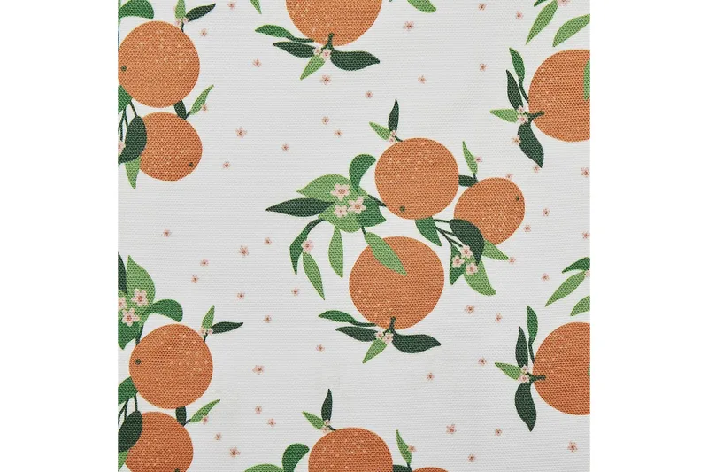 Solseng sæt á 2 Anzio - mørkt træ/off-white/appelsinmønster - Havemøbler - Havestole - Solstole