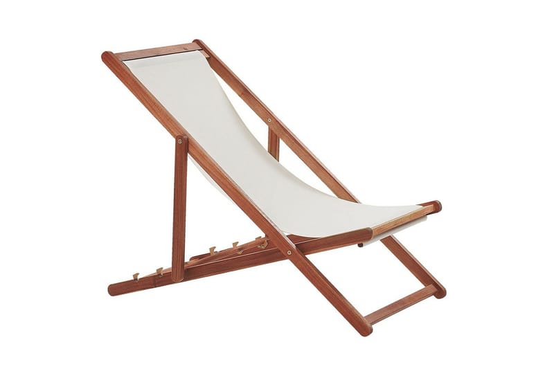 Solseng sæt á 2 Anzio - mørkt træ/off-white/beige - Havemøbler - Havestole - Solstole