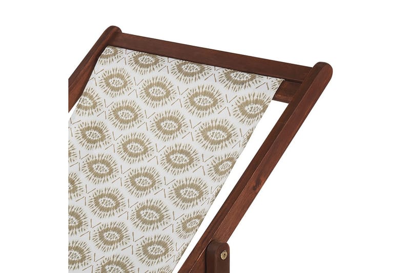 Solseng sæt á 2 Anzio - mørkt træ/off-white/beige - Havemøbler - Havestole - Solstole