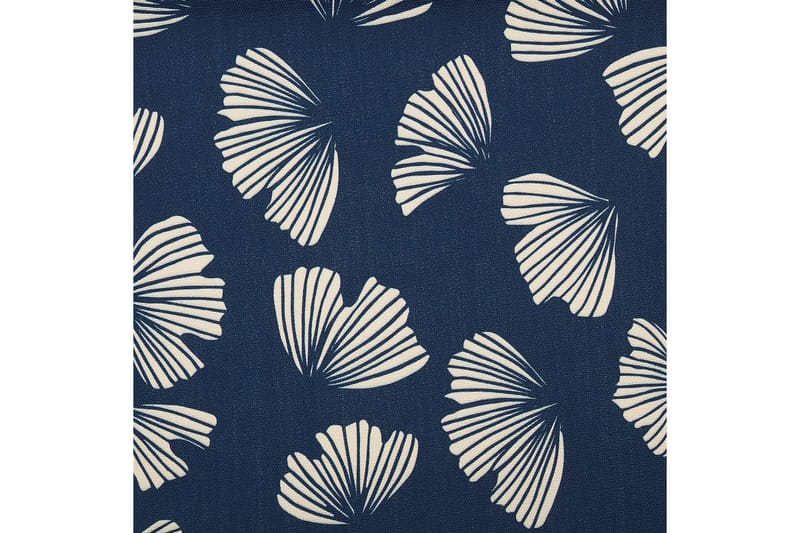 Solseng sæt á 2 Anzio - mørkt træ/off-white/marineblåt blomster mønster - Havemøbler - Havestole - Solstole