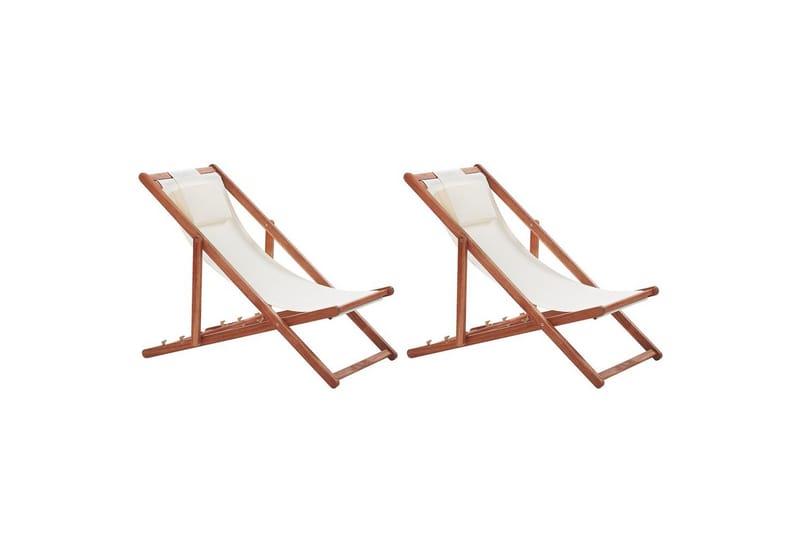 Solseng sæt af 2 Avellino, Hvid, mørkt træ, flerfarvet