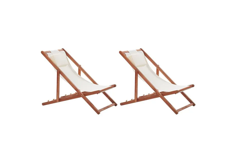 Solseng sæt af 2 Avellino, Hvid, mørkt træ, flerfarvet