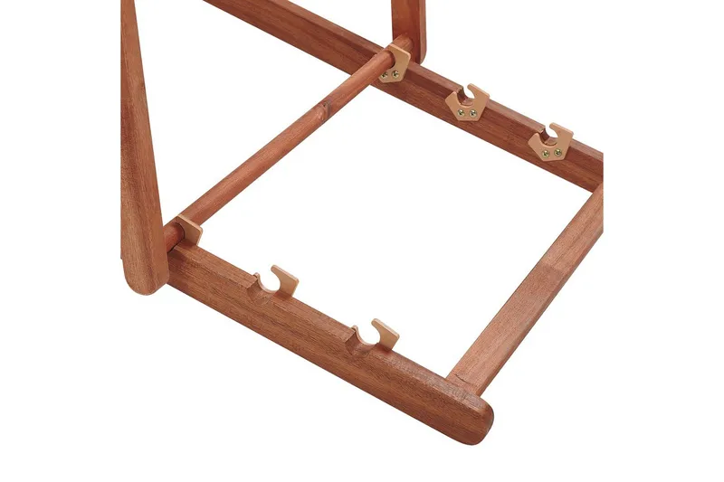 Solseng sæt af 2 Avellino - Hvid, mørkt træ, flerfarvet - Havemøbler - Havestole - Solstole