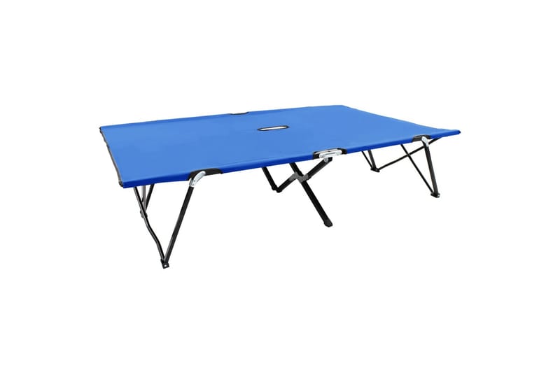 2-personers campingseng foldbar stål blå - Blå - Havemøbler - Havestole - Solseng & solvogn