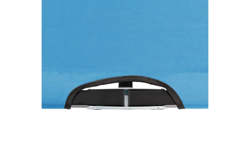 2-personers foldbar solseng stål blå - Blå - Solseng & solvogn