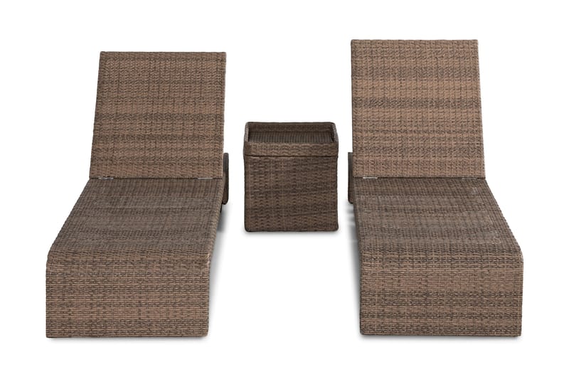 Bahamas Solvogne med Sidebord - Sand - Havemøbler - Havestole - Solseng & solvogn