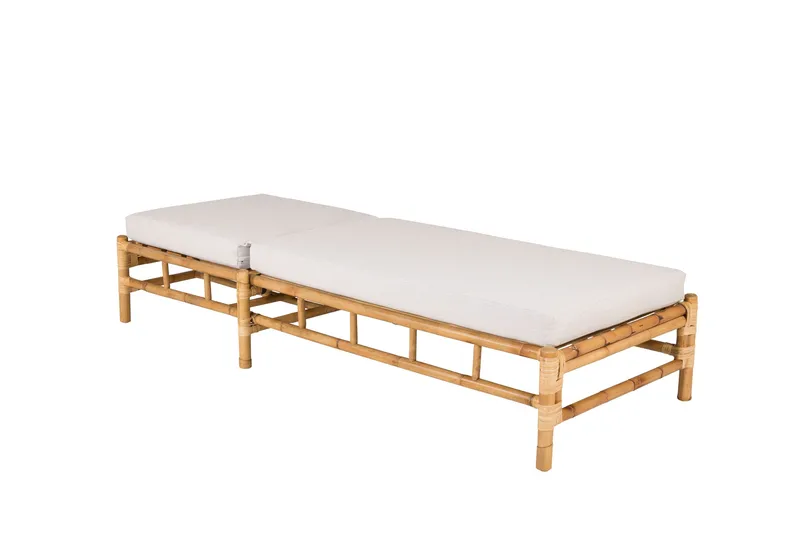 Cane Solseng m Hynde - Brun/Lysegrå - Havemøbler - Havestole - Solseng & solvogn