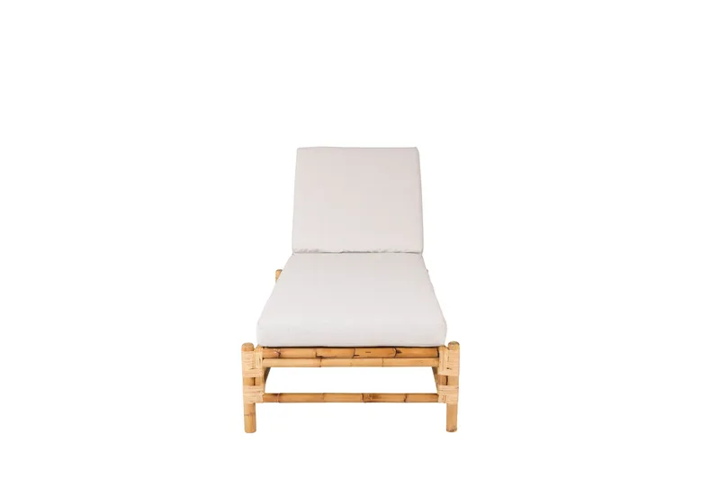 Cane Solseng m Hynde - Brun/Lysegrå - Havemøbler - Havestole - Solseng & solvogn