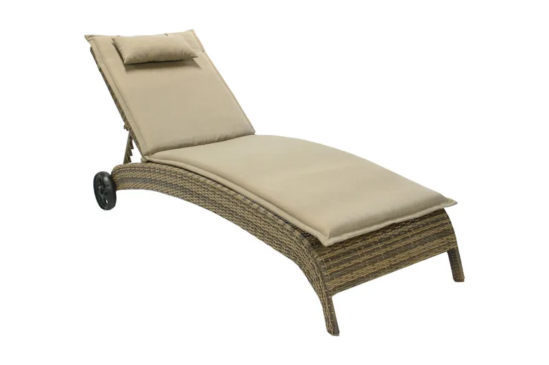 Dækstol WICKER 73x196x99cm farve: cappuccino, undefined