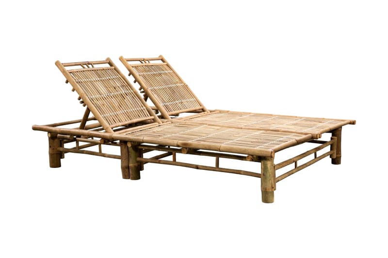 Dobbelt Solseng Bambus - Brun - Havemøbler - Havestole - Solseng & solvogn