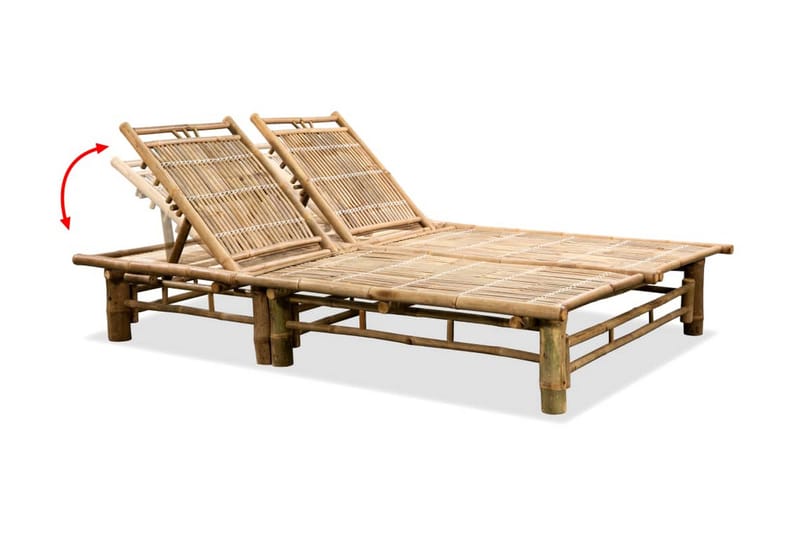 Dobbelt Solseng Bambus - Brun - Havemøbler - Havestole - Solseng & solvogn
