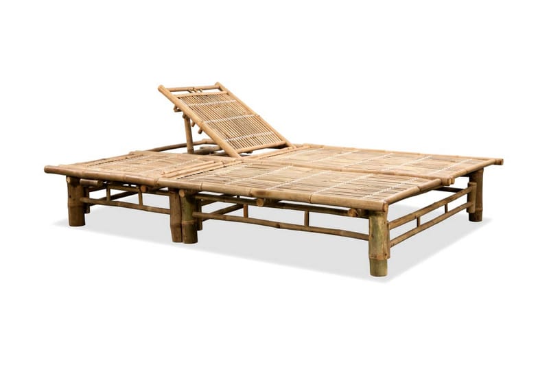 Dobbelt Solseng Bambus - Brun - Havemøbler - Havestole - Solseng & solvogn