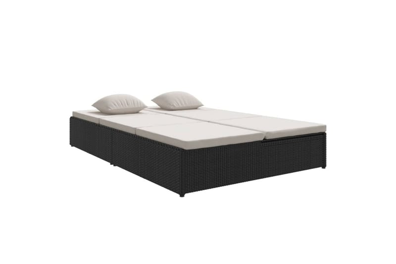 fleksibel soleng med hynder polyrattan sort - Sort - Havemøbler - Havestole - Solseng & solvogn