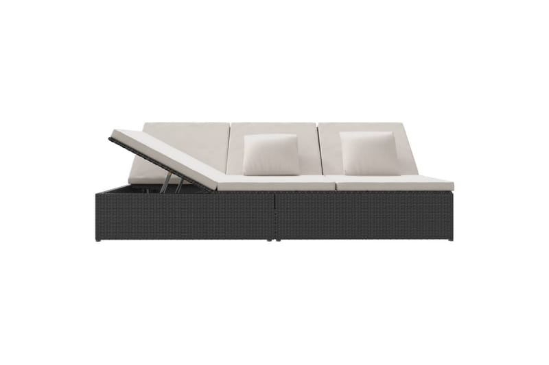 fleksibel soleng med hynder polyrattan sort - Sort - Havemøbler - Havestole - Solseng & solvogn