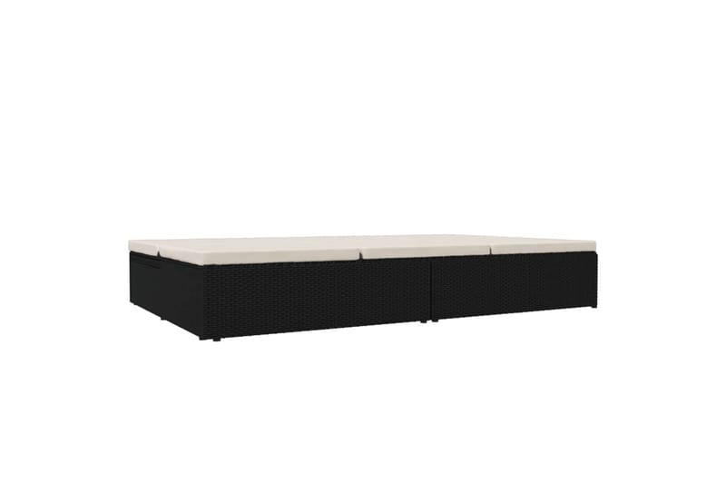fleksibel soleng med hynder polyrattan sort - Sort - Havemøbler - Havestole - Solseng & solvogn