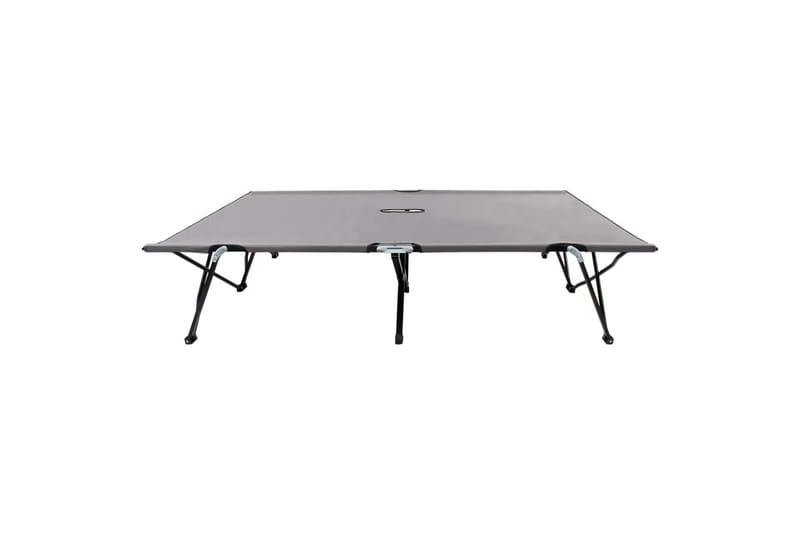 foldbar 2-personers campingseng stål grå - Grå - Havemøbler - Havestole - Solseng & solvogn