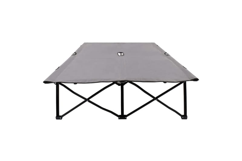 foldbar 2-personers campingseng stål grå - Grå - Havemøbler - Havestole - Solseng & solvogn