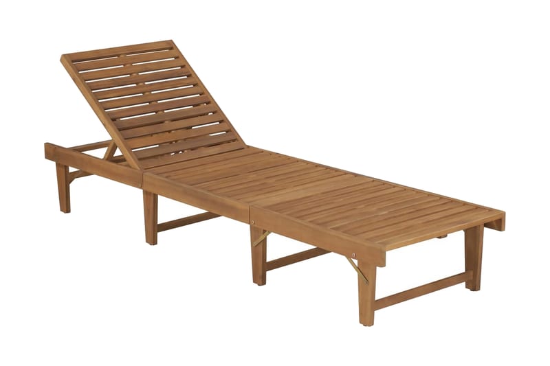 Foldbar Liggestol Massivt Akacietræ - Brun - Havemøbler - Havestole - Solseng & solvogn