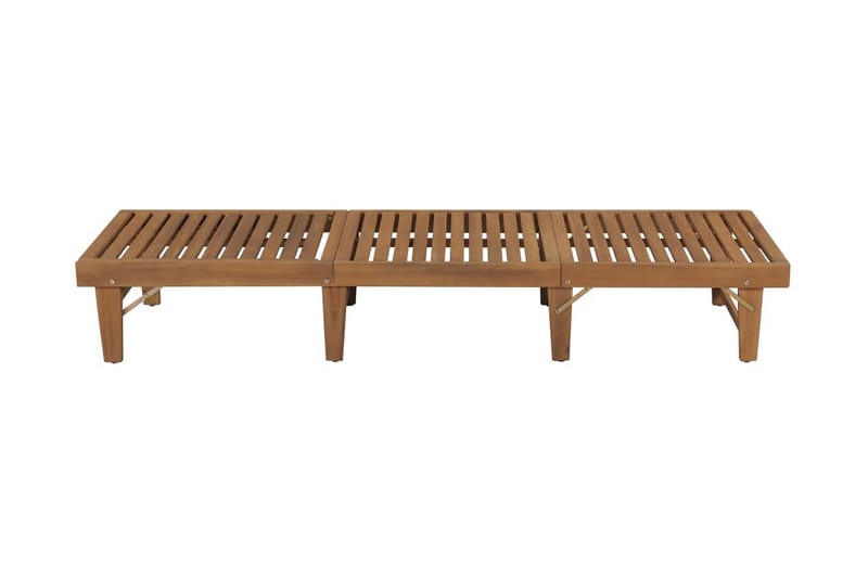 Foldbar Liggestol Massivt Akacietræ - Brun - Havemøbler - Havestole - Solseng & solvogn