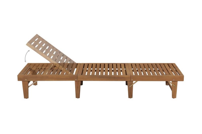 Foldbar Liggestol Massivt Akacietræ - Brun - Havemøbler - Havestole - Solseng & solvogn