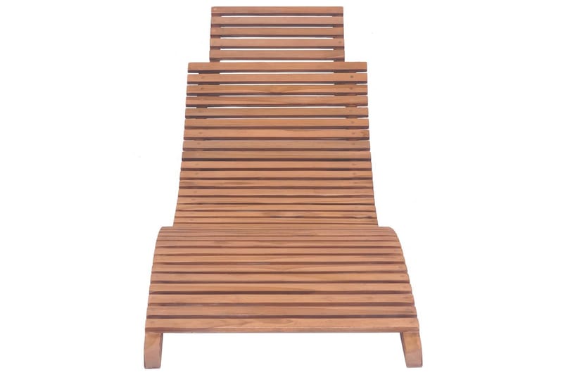 Foldbar Liggestol Massivt Teaktræ - Brun - Havemøbler - Havestole - Solseng & solvogn