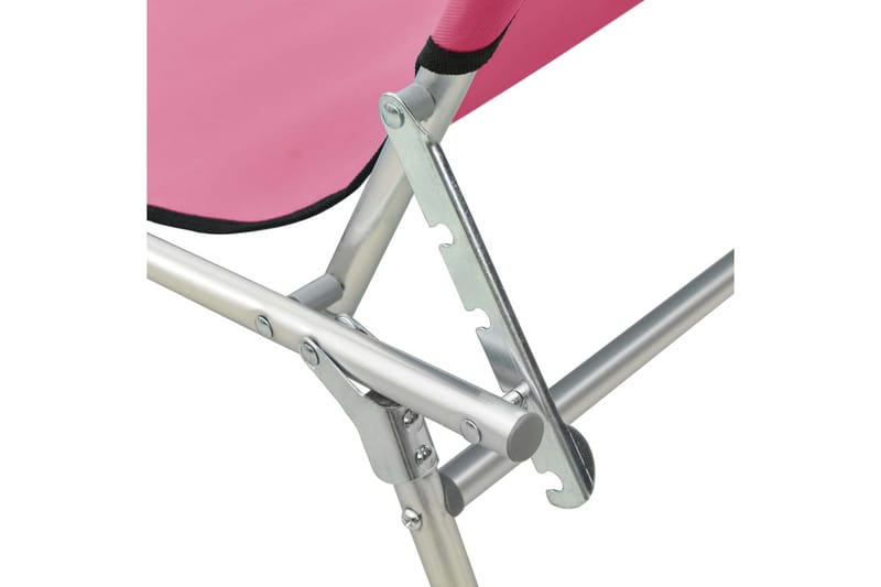 foldbar liggestol med baldakin stål pink - Lyserød - Havemøbler - Havestole - Solseng & solvogn
