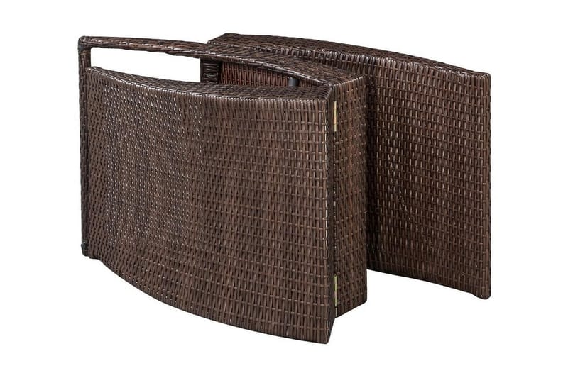 Foldbar Liggestol Med Hynde Polyrattan Brun - Brun - Havemøbler - Havestole - Solseng & solvogn
