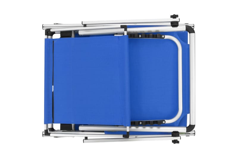 Foldbar Liggestol Med Tag Aluminium Og Textilene Blå - Blå - Havemøbler - Havestole - Solseng & solvogn
