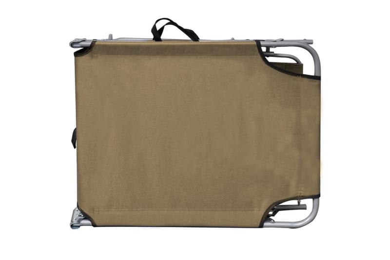 Foldbar Liggestol Med Tag Stål Gråbrun - Brun - Havemøbler - Havestole - Solseng & solvogn
